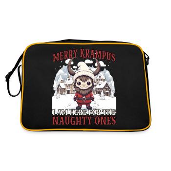 Krampus T | Costume de Krampus | Méchant Père Noël - Sac Retro - noir/or - Dos