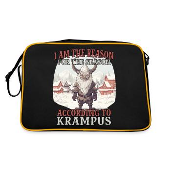Père Noël démoniaque Kramperl Krampus - Sac Retro - noir/or - Dos