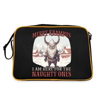 Kawaii Krampus T Costume de Père Noël méchant - Sac Retro - noir/or - Dos