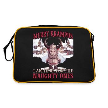 Krampus Masque Costume Krampus Vilain Père Noël - Sac Retro - noir/or - Dos