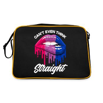 Proud Bisexual Lips Bisexuality - Retro Bag - black/gold - Back