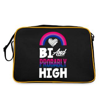 Bisexual Cannabis - Retro Bag - black/gold - Back