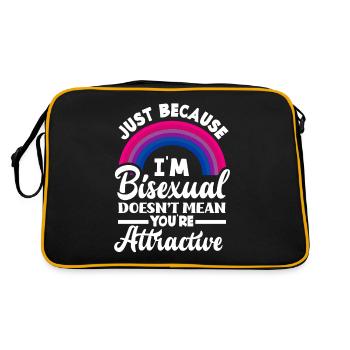 Bisexual Attractive Rainbow - Retro Bag - black/gold - Back