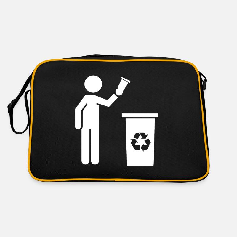 Anti Littering No Environment Recycle Retro Tasche