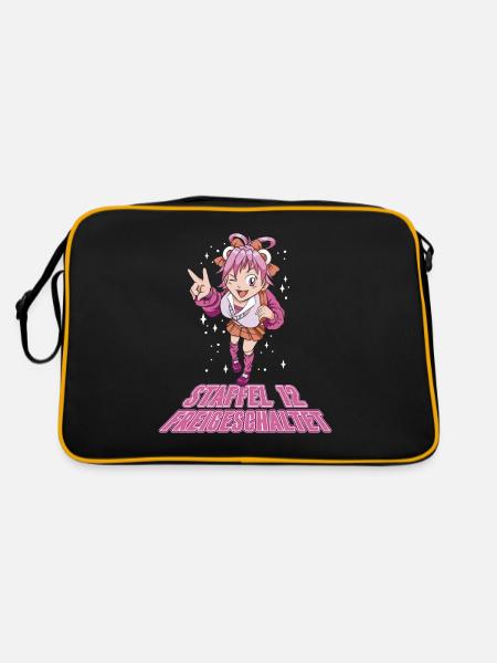 Anime Manga Anime Birthday Girl - Retro Bag - black/gold - Back