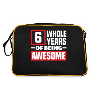 6th Birthday Children's Birthday Party - Retro Bag - black/gold - Back