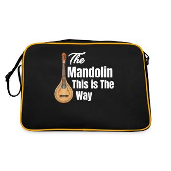 Die Mandoline This Is The Way Mandola Gitarre - Retro Tasche - Schwarz/Gold - Hinten