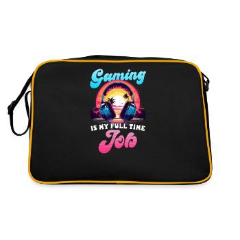 Im A Video Gamer Gaming Is My Fulltime Job - Retro Bag - black/gold - Back