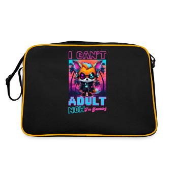 Im A Video Gamer Can't Adult Now I'm Gaming - Retro Bag - black/gold - Back