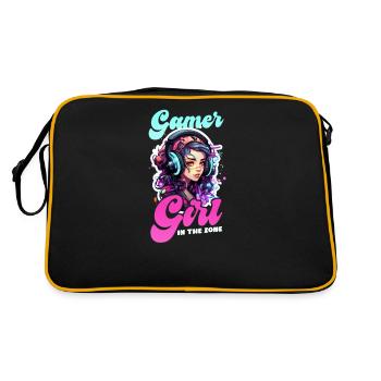 Im A Video Gamer Gamer Girl In The Zone - Retro Bag - black/gold - Back