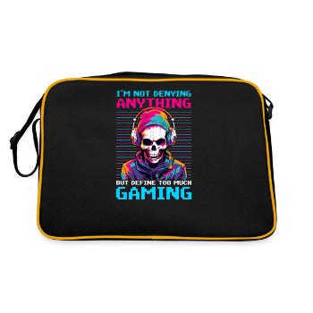 Im A Video Gamer Not Denying Anything - Retro Bag - black/gold - Back