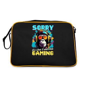 Im A Video Gamer Sorry What Said While Gaming - Retro Bag - black/gold - Back