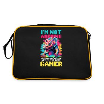 Im A Video Gamer Not Arguing Prove Why Best - Retro Bag - black/gold - Back
