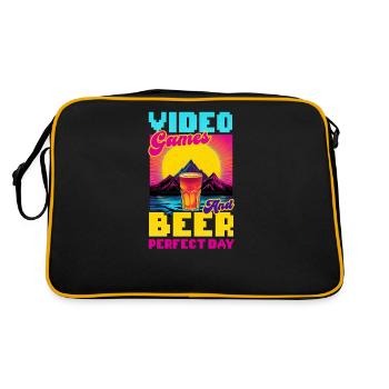 Im A Video Gamer Video Games And Beer Perfect Day - Retro Bag - black/gold - Back