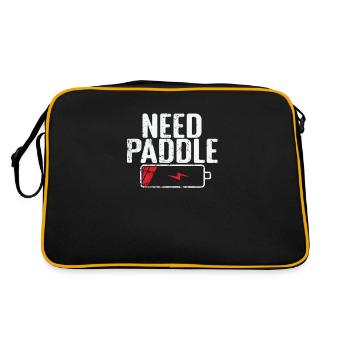 Need Paddle Tennis Akku ist leer - Retro Tasche - Schwarz/Gold - Hinten