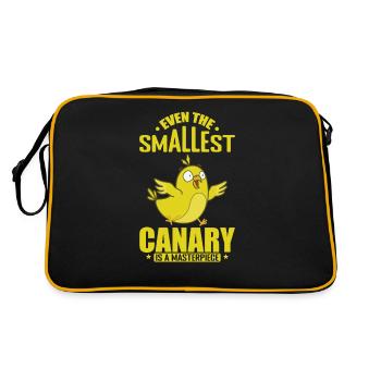 even the smallest Canary is a Masterpiece - Retro Tasche - Schwarz/Gold - Hinten