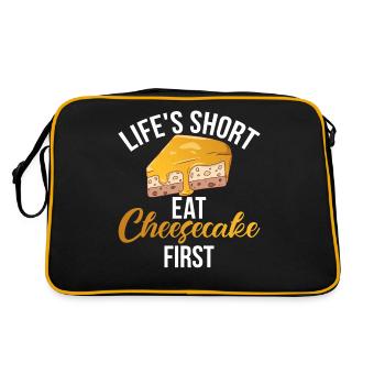 Cadeau de gâteau au fromage - Sac Retro - noir/or - Dos