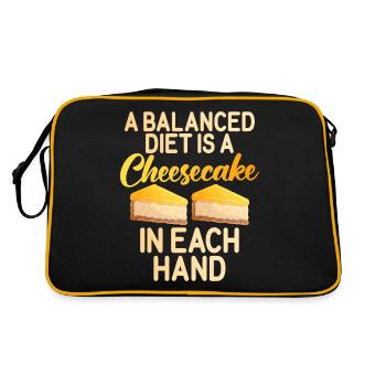 Cadeau de gâteau au fromage - Sac Retro - noir/or - Dos