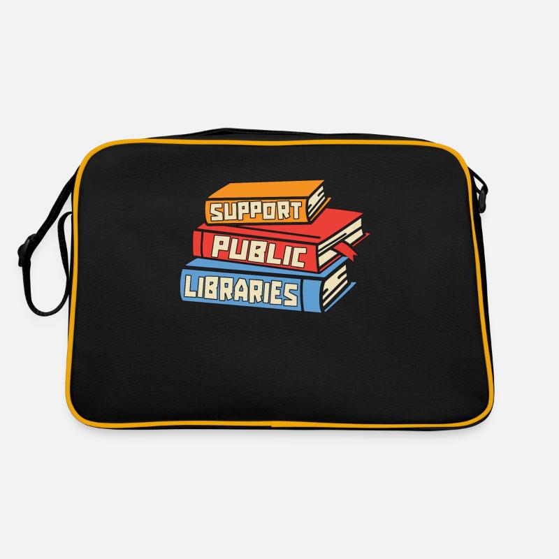 Librarian Support Public Libraries Reading Teacher Retro Bag