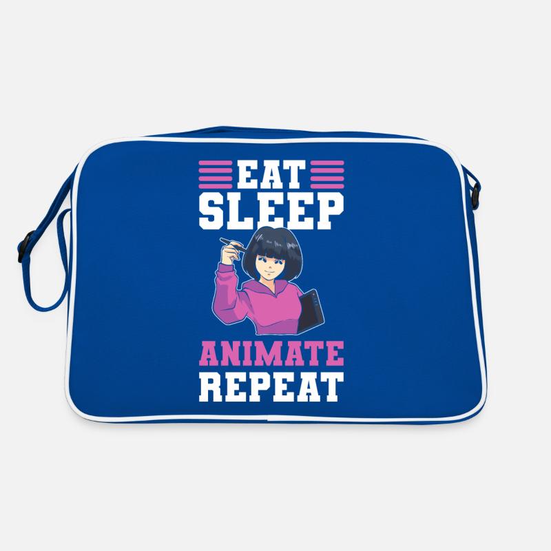 Visual Artist Animate 3D Art Eat Sleep Animate Retro Bag