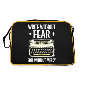 Article Writer Blogger Writing Journalist Stuff - Retro Bag - black/gold - Back