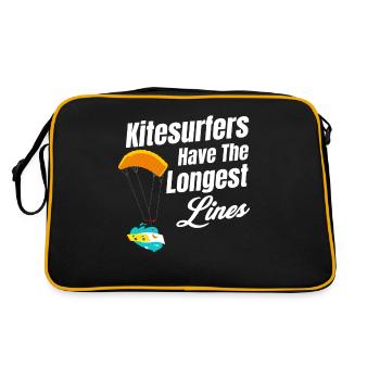 Kitesurfers have the longest windy sailboard - Retro Bag - black/gold - Back