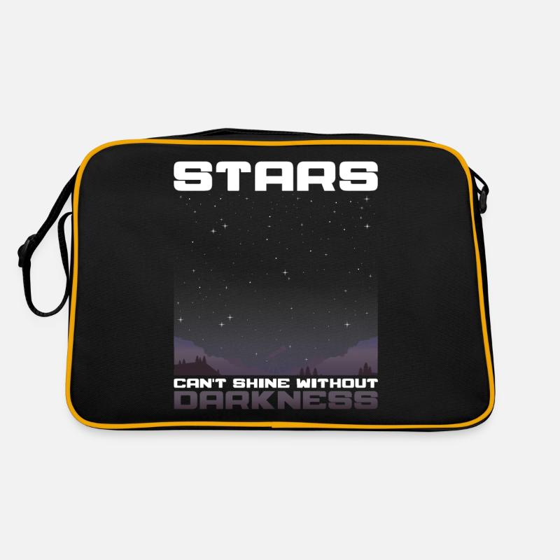Sterne leuchten mit Dunkelheit Retro Tasche