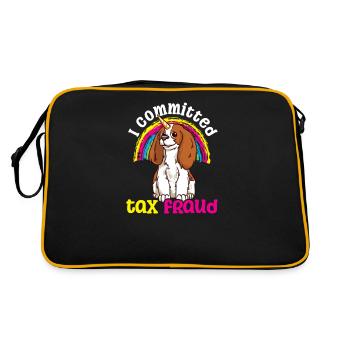 Fraude fiscale commise par un chien arc-en-ciel - Sac Retro - noir/or - Dos