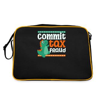 La fraude fiscale commet un petit dinosaure - Sac Retro - noir/or - Dos