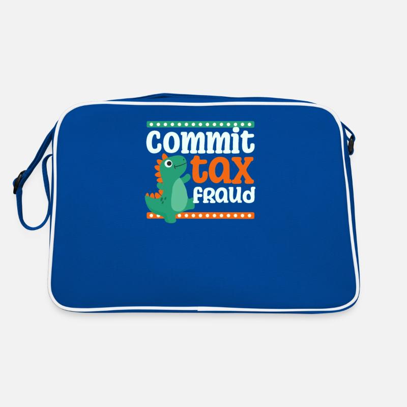 Tax Fraud Commit Little Dinosaur Retro Bag
