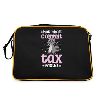 Fraude fiscale que tu devrais commettre raton laveur - Sac Retro - noir/or - Dos
