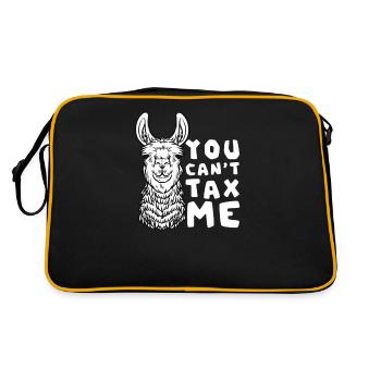 Lama de la fraude fiscale, vous ne pouvez pas me taxer - Sac Retro - noir/or - Dos