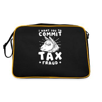 Le lama de la fraude fiscale veut commettre - Sac Retro - noir/or - Dos