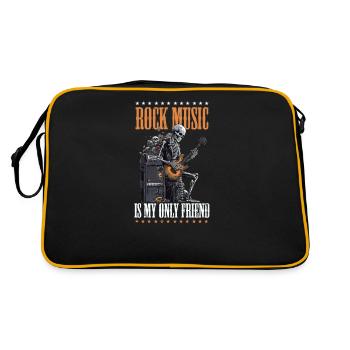 Musique rock La musique rock n’est qu’un squelette d’ami - Sac Retro - noir/or - Dos