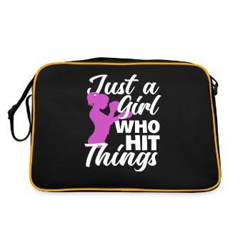 Boxe Femmes Boxer Fille - Sac Retro - noir/or - Dos