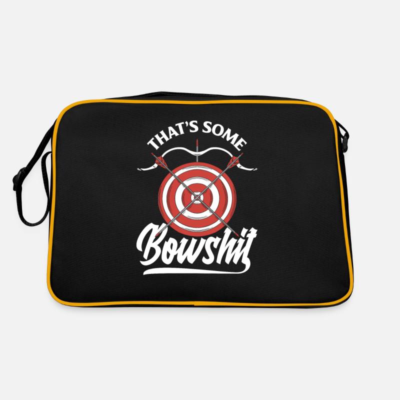Bogen Bogenschießen Wortspiel Retro Tasche
