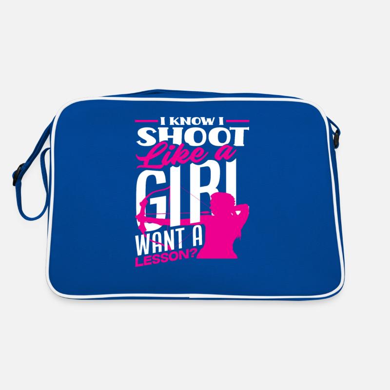Bogen Bogenschießen Stolze Bogenschießerin Retro Tasche