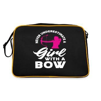 Femme fille hobby tir à l'arc - Sac Retro - noir/or - Dos
