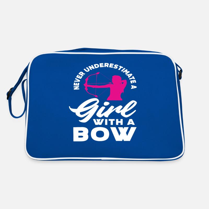 Frau Mädchen Hobby Bogenschießen Retro Tasche