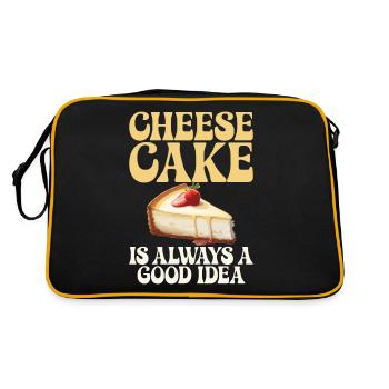 Cadeau de gâteau au fromage - Sac Retro - noir/or - Dos