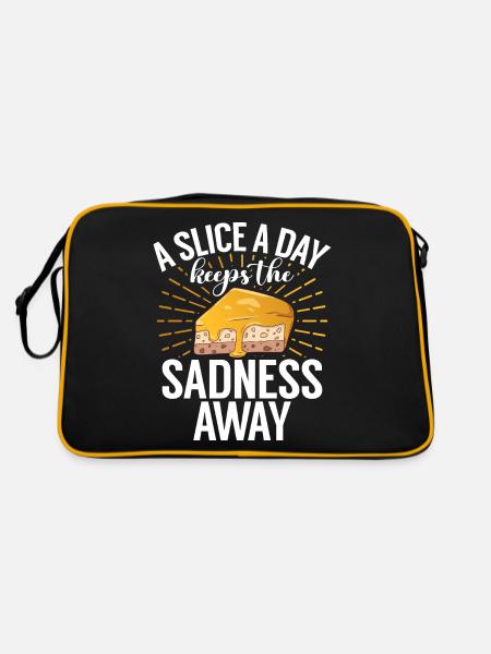 Cadeau de gâteau au fromage - Sac Retro - noir/or - Dos