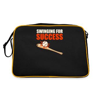Baseball Coach Swinging For Success - Retro Bag - black/gold - Back
