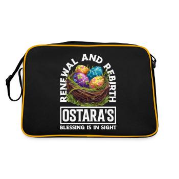 Easter Eostre Pagan Spring - Retro Bag - black/gold - Back