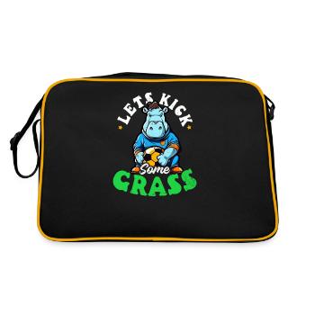 Soccer Coach Lets Kick Some Grass - Retro Bag - black/gold - Back