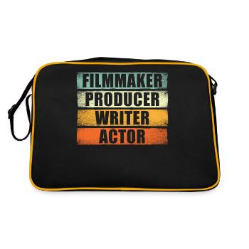 Filmemacher, Produzent, Autor, Schauspieler - Retro Tasche - Schwarz/Gold - Hinten