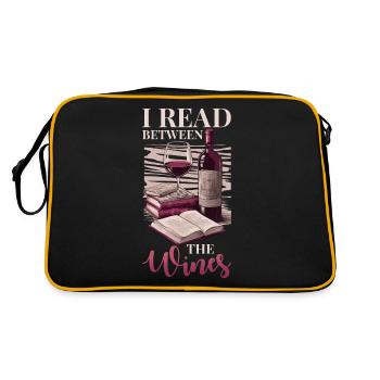 I Read Between The Wines - Reading Lover Wine Book - Retro Bag - black/gold - Back