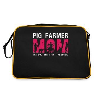 Éleveur de porcs Maman L’idole Le mythe aime les animaux de la ferme - Sac Retro - noir/or - Dos