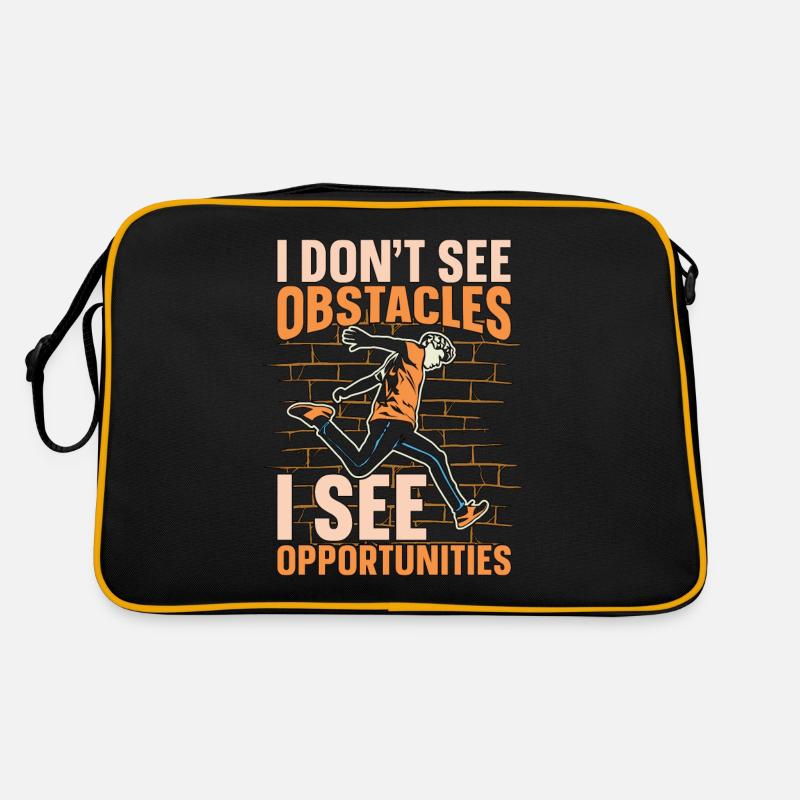 Parkour I Don't See Obstacles I See Parkour Runner Retro Tasche