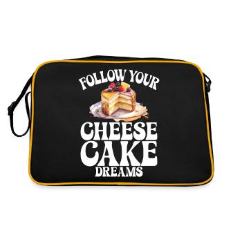 Cadeau de gâteau au fromage - Sac Retro - noir/or - Dos