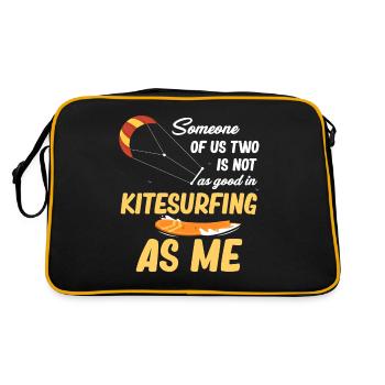 One of the two of us isn't that good at - Retro Bag - black/gold - Back